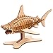 Milisten 3D Puzzle Requin Bois Artisanat Construction Modèle Kit Bricolage Jouet en Bois Assembler Modèle Artisanat Puzzle pour Construire La Peinture