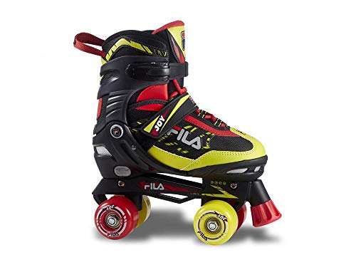 Fila Skates Joy Patines, Niños, Negro/Rojo/Verde (Lime) L