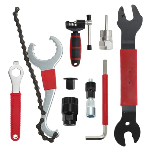 BULLSPANN 自転車修理ツールキット プロ仕様の自転車修理ツール マウンテンバイク用 金属製自転車フライホイールチェーンスプロケット取り外しツール