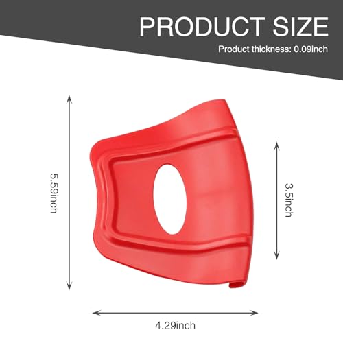 Image of Pack-2 Car Tire Disassembly Rim Protector, Double Convex Anti-Slip Structure Rim Anti-sratch Cover, Oval Hollow Handle Labor-Saving Easy-to-Turn Tool, Universal for Cars Motorcycles (Red)