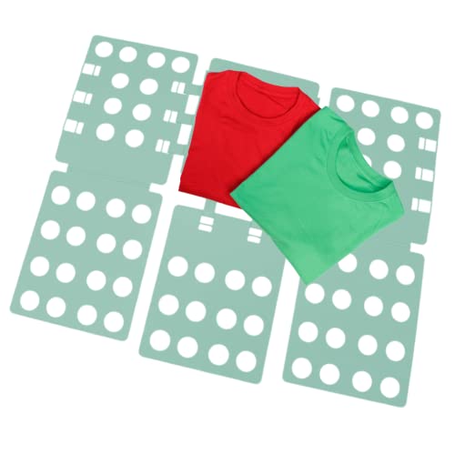 ozgram 衣類折りたたみボード 洋服たたみボード クイックプレス 簡単折りたたみ 収納力 Tシャツ Yシャツ セーター パンツ ズボン 衣類 収納アップ 衣類耐久 グリーン(Green)