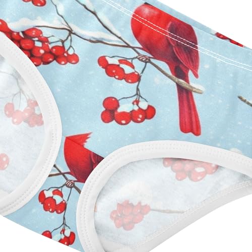 Cotton Toddler Girls Underwear Winter Red Birds Cute Panties Girl Florals Kids Briefs Undies 2t4