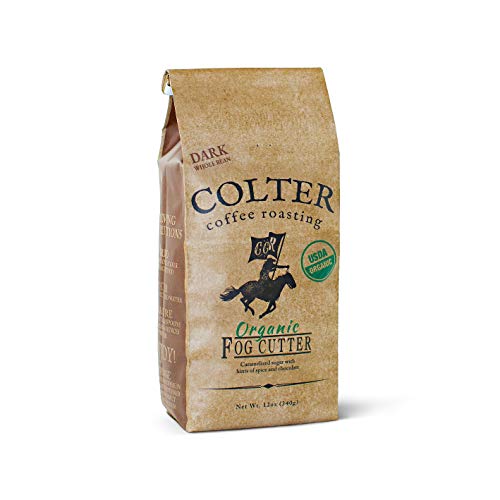 Colter Coffee Roasting, Orgánico Fogcutter, Tostado Oscuro, Café Arábica 100%, Grano Entero 12 oz