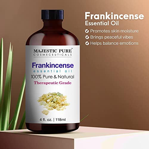 Majestic Pure Frankincense Essential Oil, Therapeutic Grade, Pure And Natural Premium Quality Oil, 4 Fl Oz #TOP3