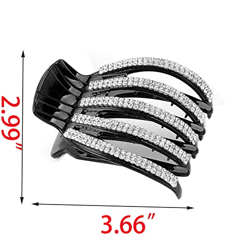 Giant Classical Duckbill Hair Barrettes, Rhinestone Crystal Hairpin Barrettes Crystal Glitter Hair Comb Claw For Women Girls Thick Long Hair #TOP1
