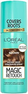L'Oréal Magic Retouch Instant Root Concealer Spray, Ideal for Touching Up Grey Root Regrowth, 75 ml, Colour: Brown