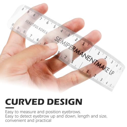 FERCAISH Eyebrow Ruler, PVC, Flexible Eyebrow Measure, Microblading Ruler, Permanent Makeup Measuring Tool - Image 2