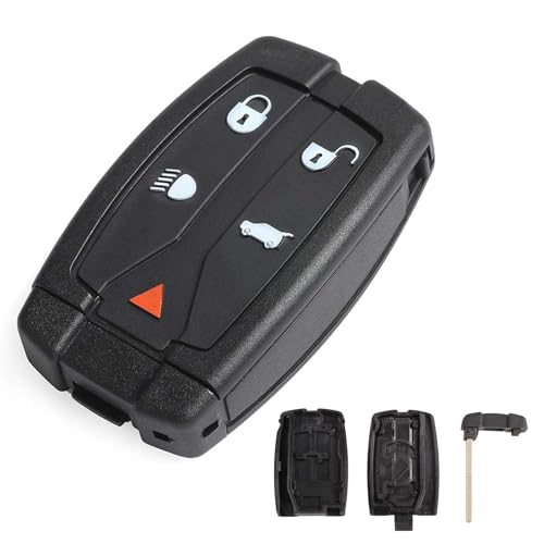 Heart Horse Lot de 2 coques de remplacement pour clé télécommande à 5 boutons pour Freelander avec lame non coupée pour Freelander 2 2006-2015