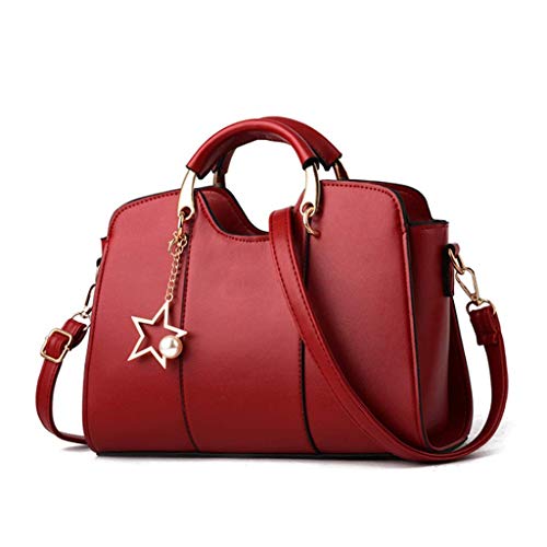 Sac à main pour femme en cuir PU souple blanc de grande capacité avec motif