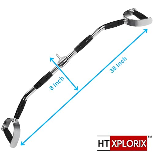 Image of Double D LAT Pull Down Handle Bar- 30-Inch Heavy-Duty Cable Attachment for Back & Upper Body Workouts