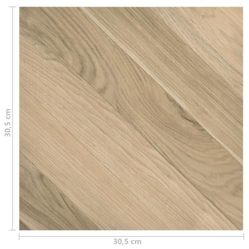 vidaXL 20x PVC Fliesen Selbstklebend Vinyl-Fliesen Bodenbelag Vinylboden Laminat Dielen Fu&szlig;boden Laminatboden Fliese Bodenfliesen 1,86m&sup2; Braun Gestreift