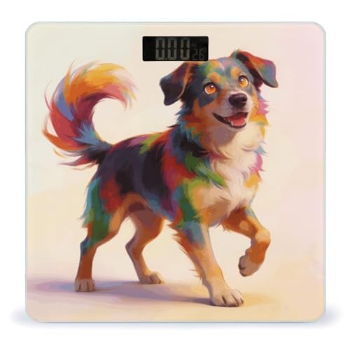Báscula digital de baño con pantalla LED y vidrio templado miniatura 1