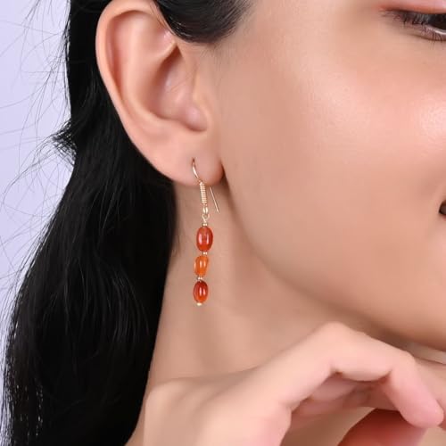 Gempires Natural Lightweight Crystal Dangle Earrings Handmade Gemstone Jewelry Hypoallergenic Non Tarnish Gold Plated Dangle Drop Earrings For Women4