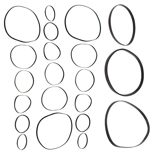 JEWEDECO DVD Drive Belts Cassette Belt Cassette Tape Machine Belt 50pcs Recorder Rubber Belts Cassette Player Belts Replacement