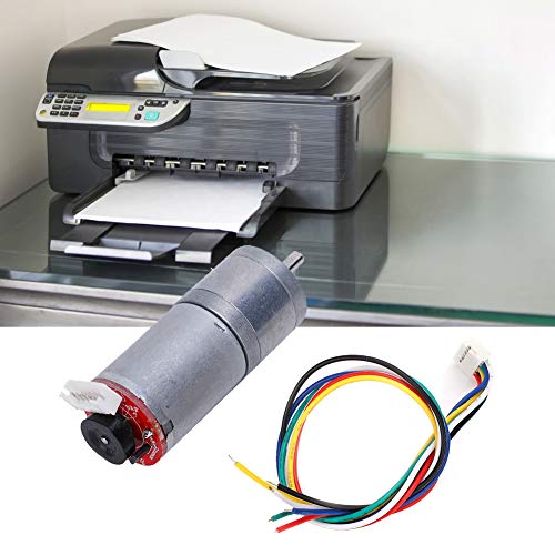 Image of GA25-370 Gear Motor DC with Speed Encoder, Stainless Steel High Torque Electric Micro Speed Reduction Geared Motor Brush DC Motors Reducer Copper (DC12V 300RPM)