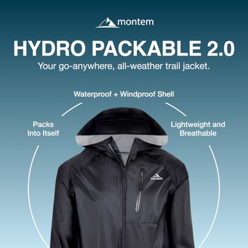 Montem Hydro Packable Rain Jacket 2.0 – Lightweight Waterproof Jacket with Hood for Men & Women – Hiking & Travel Raincoat3