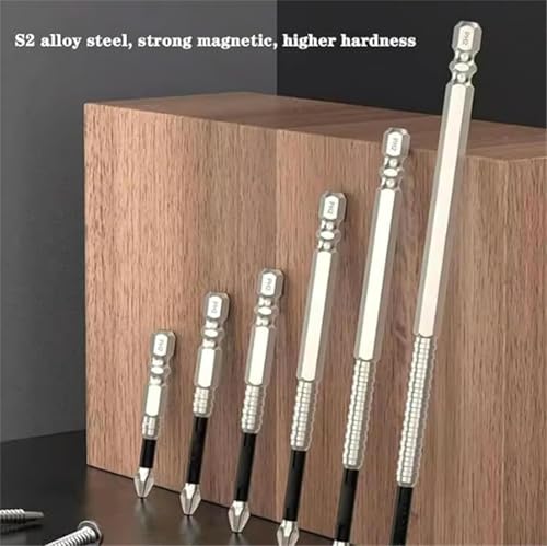 Image of Magfixer New K5 High-Magnetic Drill Dit Set,High-Magnetic Screwdriver Drill Bit,Magnetic Durability Screwdriver Drill Bit Set,Anti-Slip Magnetic Electric Screwdriver Set,25 50 65 70 90 150mm (2Set)