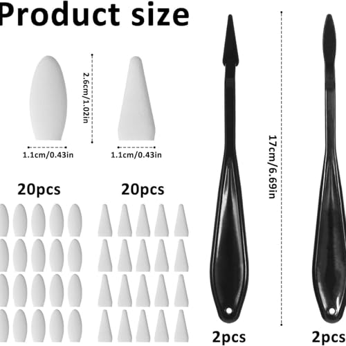Difuminos | Pincel Multifuncional para Frotar - Corrector Reutilizable con Detalle, Materiales Pintura para Realzar Y Sombrear - imagen 5