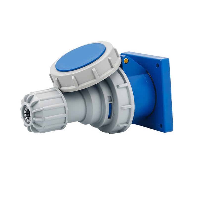 1Set IEC60309 Waterproof Industrial Connector Concealed Set, 3Pin 16A 200V-250V 2P+E 6H IP67 Waterproof Plug Socket Connector Power Connecting Industrial Concealed Socket for Aviation and Industry