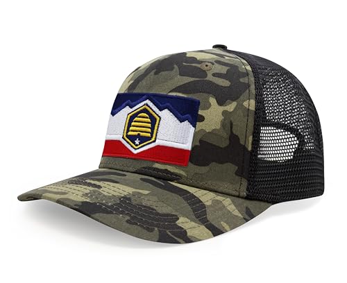 Image of International Tie State Hat for Men and Women, Adjustable Snapback Trucker Baseball Cap with Embroidered Patch