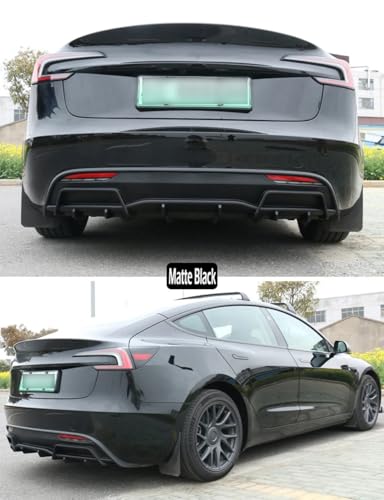 Alerón difusor trasero de alta resistencia en ABS para Tesla Model 3 Highland 2023 3
