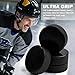 OMYOPY 6 Pack Ice Hockey Pucks with Reusable Mesh Bag, Rubber Street Hockey Puck Balls for Practicing and Classic Training, Diameter 3