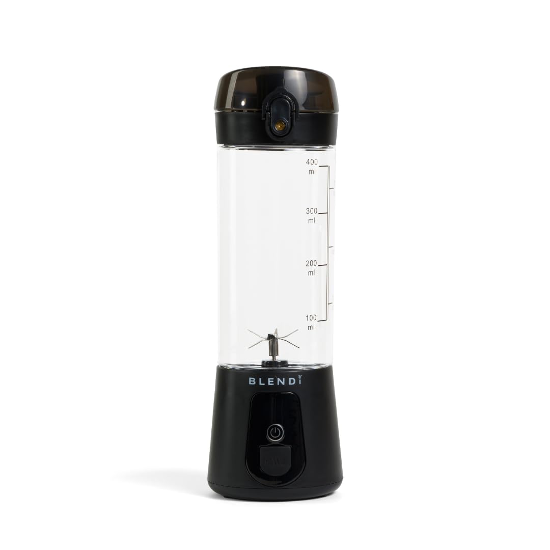 BLENDi Licuadora portátil Lite (17 onzas) – Recargable por USB, potente motor de 70 W para batidos, batidos de proteínas y más – Compacta, apta para viajes y sin BPA (negro)