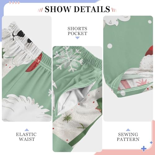 ZZXXB Christmas Bichon Boys Long Pants Soft Trousers Elastic Waist Kids Lounge Bottoms with Pockets S-XL4