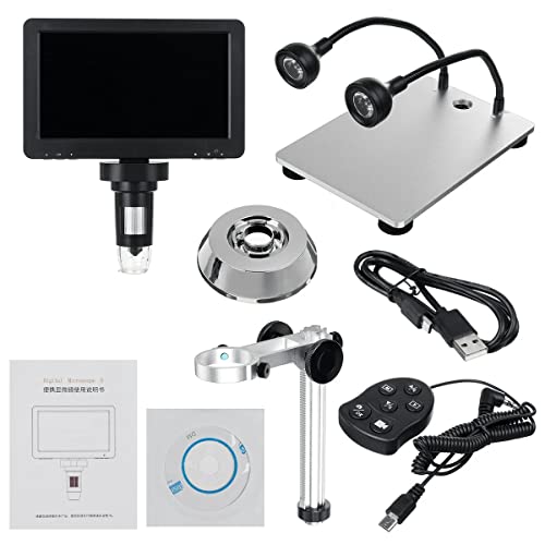 Image of Microware -1200X G1200 Electronic Video Microscope 7inch HD LCD Display 12MP Magnifier PCB BGA SMT Soldering Digital Microscope US Version