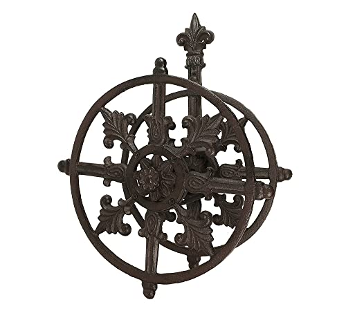 Zeitzone Soporte manguera de pared giratorio giratorio Soporte para manguera (Hierro Fundido Marrón Antiguo de Estilo Cover