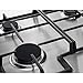 Zanussi ZGH66424XS Placa de gas, 4 fuegos, Mandos frontales, Quemador Wok, Calor...