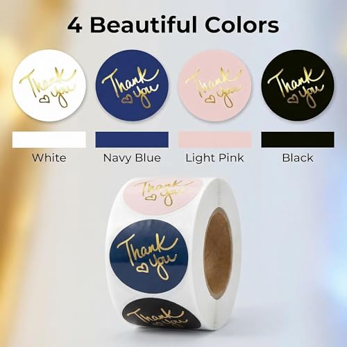Thank You Stickers Small Business - 1 Rolls 500 Pieces Thank You for Supporting My Small Business Stickers Labels for Envelopes, Bubble Mailers and Gift Bags Packaging, 1 Inch,500 Pieces Each Roll - Image 3