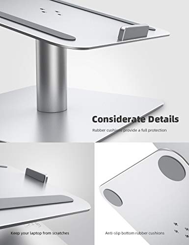 Lamicall Swivel Laptop Stand, Laptop Riser - [360-Rotating] Ergonomic Aluminum Computer Desk Holder Compatible With Macbook, Air, Pro, Dell Xps, Hp And More 10" - 17.3" Notebook - Sliver #TOP5