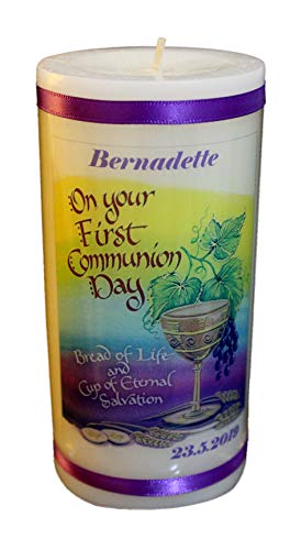 Cellini candles First Holy Communion Candle personalised Christian Catholic gift