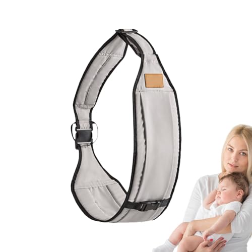Hogvinnatil Portabebés sin tenedor - Bebé gris con cabestrillo - Suministros de seguridad portátil al aire libre, caja de soporte para cuerpo ajustable para viajes, compras, juegos