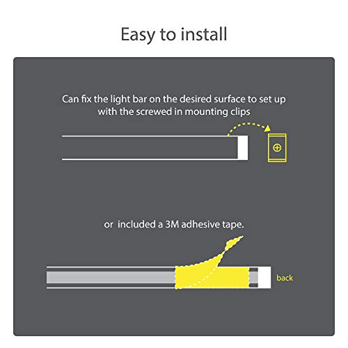 Under Cabinet Lighting, Teckin Dimmable Under Counter Lights, LED Closet Light with Ultra Slim Linkable Light Bars for Cupboard Kitchen Wardrobe Shelf Stairway,Daylight Nature 4000K, 3 Pack