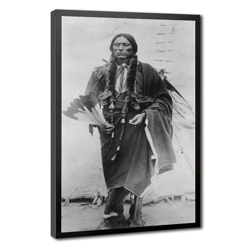 Tableau Quanah Parker chef Comanche décoration murale en toile de 30x45 cm pour salon