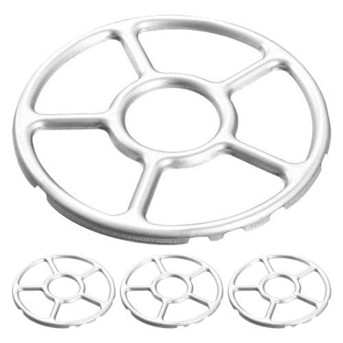Gadpiparty Soporte Antideslizante para Estufa de Gas 4 Anillos para Wok y Ollas, Soporte para Hornillo de Gas Portátil Gris, Accesorio para Cocina y Quemador