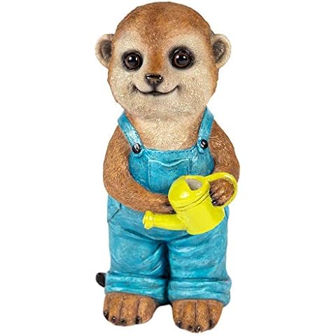 Meerkat Ornament Figurine Baby Boy Garden Home Décor Gardening Watering Can Indoor Or Out Frostproof 22cm Cover