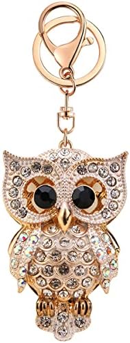 Keepdowin Key Chains Women Cute Keychains for Women Funny Anime Keychain for Her Sister Girl Birthday Gift Bag Wallet Accessories (White Owl)