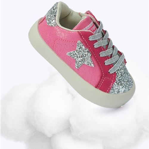Girls Glitter Shoes Toddler Casual Sneakers Kids Slip On Shoes Non-Slip Sole Footwear Walking Shoes for Infant Todder Girls2
