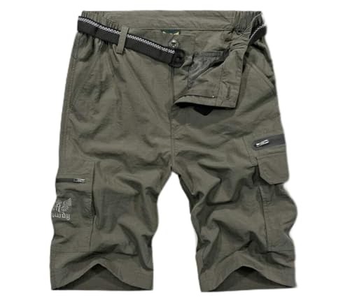 KEHAIOO MTB Cycling Shorts, All Mountain Bicycle Pants, DH MX AM Downhill Bicycle Shorts Green XL