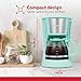 Holstein Housewares HH-0914701I 5-Cup Coffee Maker, Mint, 9.8x10x5.7