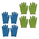 POPETPOP 4 Paar Gel Feuchtigkeitshandschuhe für Damen Hautpflegende Handtherapiehandschuhe Winterwarm mit Lotion Kompatibel für Trockene und Rissige Hände Zufällige Farbe