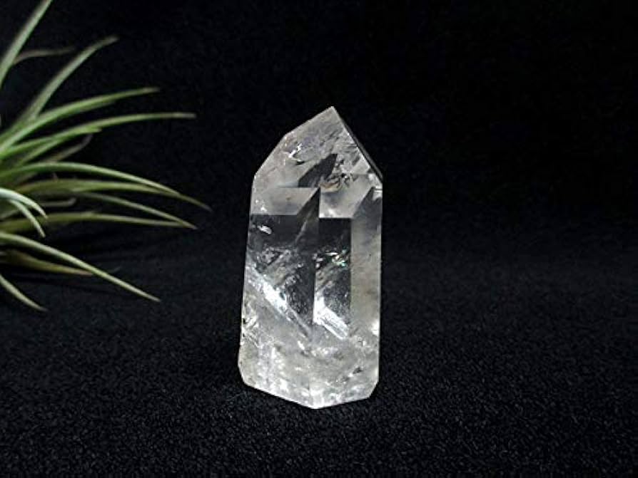 Amazon.co.jp: クォーツインクォーツ 貫入水晶 ポイント 原石