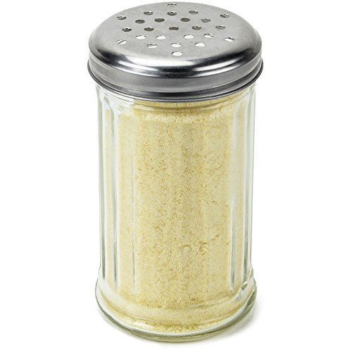 1 Pack Of 12Oz. Spice & Cheese Shaker|Glass Jar, Metal Lid & Extra Large Holes For Parmesan & Spices By Back Of House Ltd. #TOP1