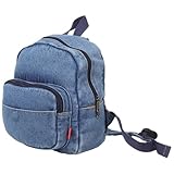 Ciieeo Mochila Informal de Lona Vintage para Mujer, Mini Tamaño, Color Azul, Ligera y Resistente, con Múltiples Bolsillos, Adecuado para Viajes, Escuela y Uso Diario