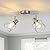 WILON Industrial Track Lighting Kit, 2 Light Modern Track Lighting Fixtures Brushed Nickel Flush Mount Ceiling Light Rotatable Light Head E26 Base Ceiling Spotlight for Kitchen Dining Room Hallway