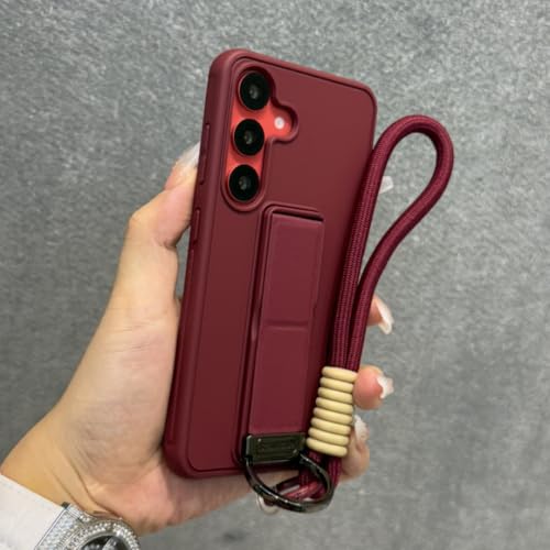 Étui silicone Galaxy S24+ rouge idéal pour vos photos et vidéos mains libres
