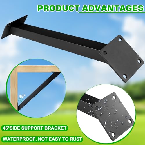 ITULCYO 4PC 45°Degree Angle Support Bracket Kit，Pergola Support Bracket by ITULCYO - Used condition - Image 5